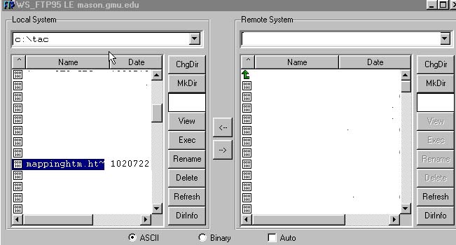 WS-FTP screen