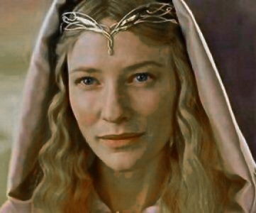 Cate Blanchett as Galadriel, multiple filters