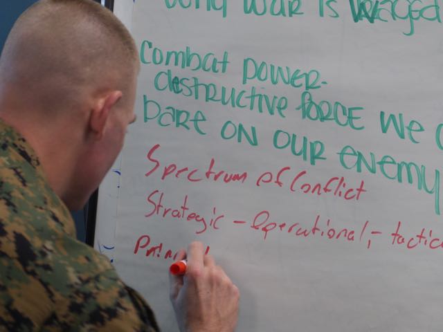 Marines learning to teach