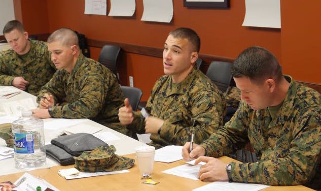 Marines learning to teach