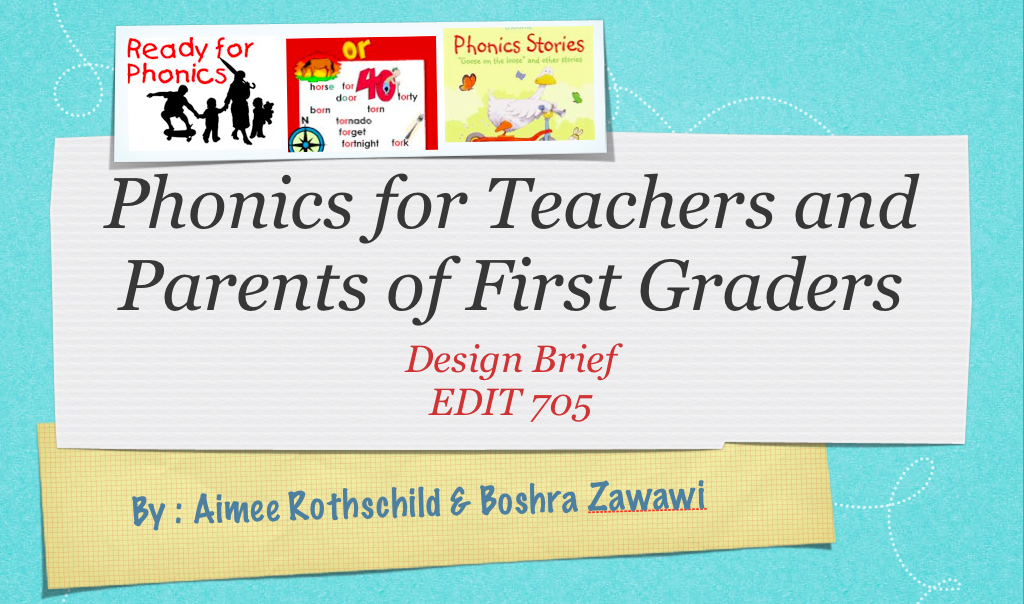 Instructional design for Phonics for first graders