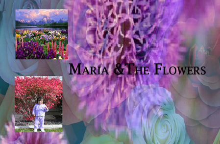 A Photosop project called Maria and the flowers