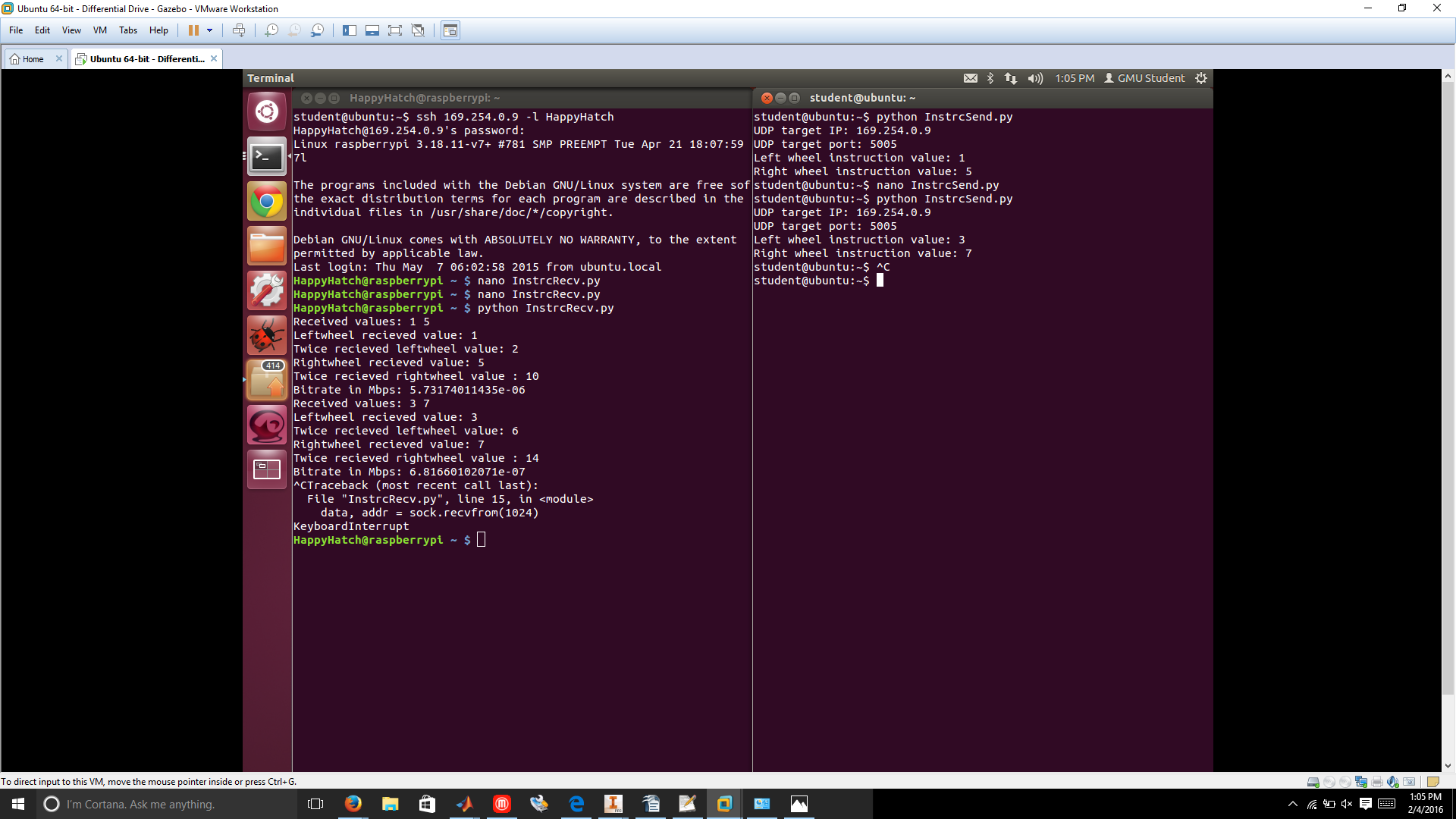 UDP command packet screenshot 