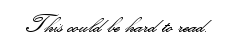 difficult cursive font