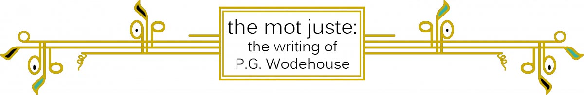 Art Deco header reading the mot juste: the writing of P.G. Wodehouse