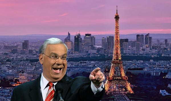 Menino holds a press conference on a rooftop outside Paris