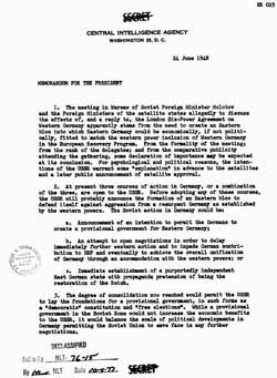 CIA Message to Truman