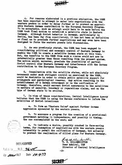 CIA Message to Truman Continued