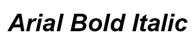 arial bold italic example