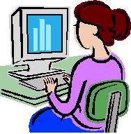 a girl on a computer