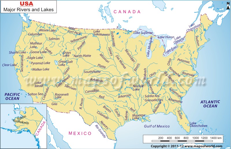 River map of USA