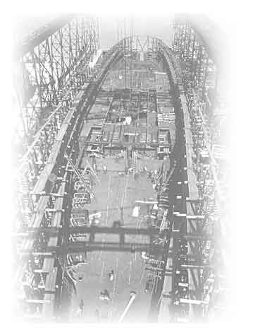 USS San Francisco CA 38 under construction