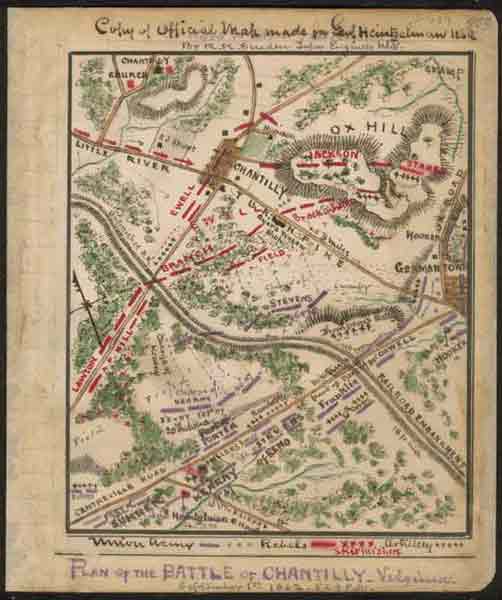Battle of Chantilly Map