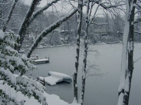 Snow Covered Canoe