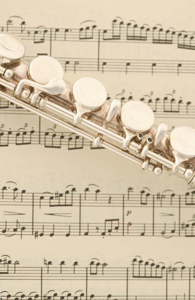 Images of Sheet Music and Flute