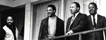 Hosea Williams, Jesse Jackson, Martin Luther King, and Ralph Abernathy