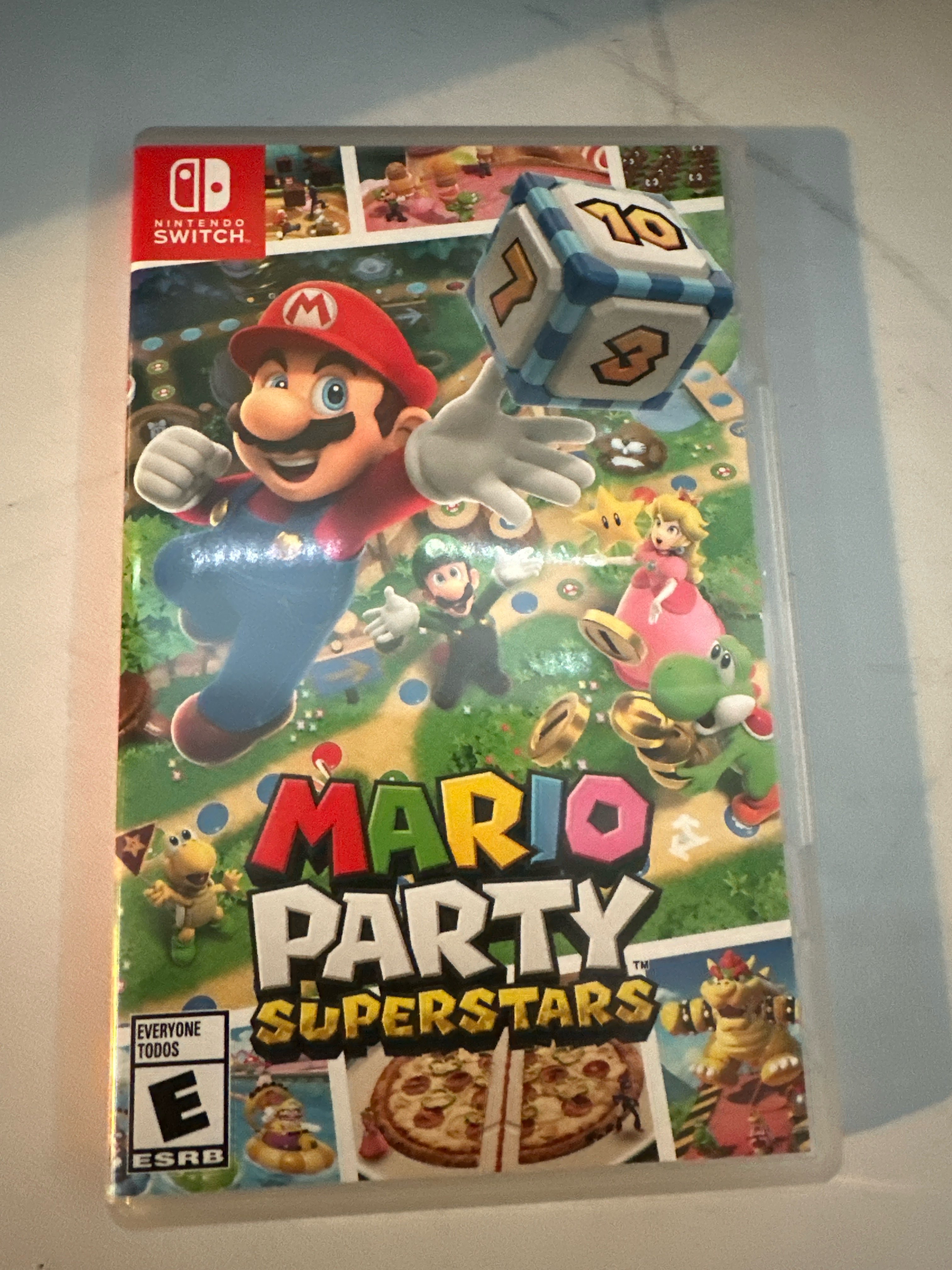 Picture of my own copy of Mario Party Superstars Nintendo Switch. Taken by Abyan Ahmed, 4 Apr. 2025. iPhone 14 Pro. © Abyan Ahmed, 2025. CC BY-NC 4.0.