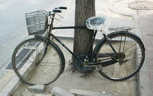 old black bike