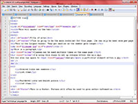 Example of HTML code