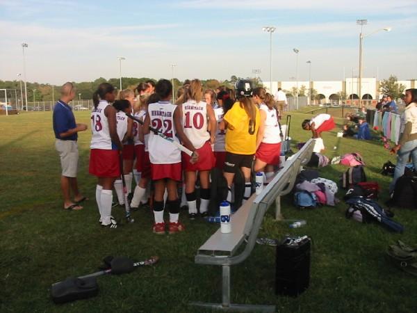 getting ready for game