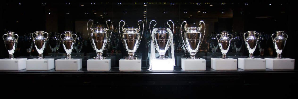 Real Madrid's UCL trophies.