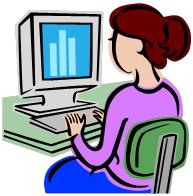 a girl on a computer
