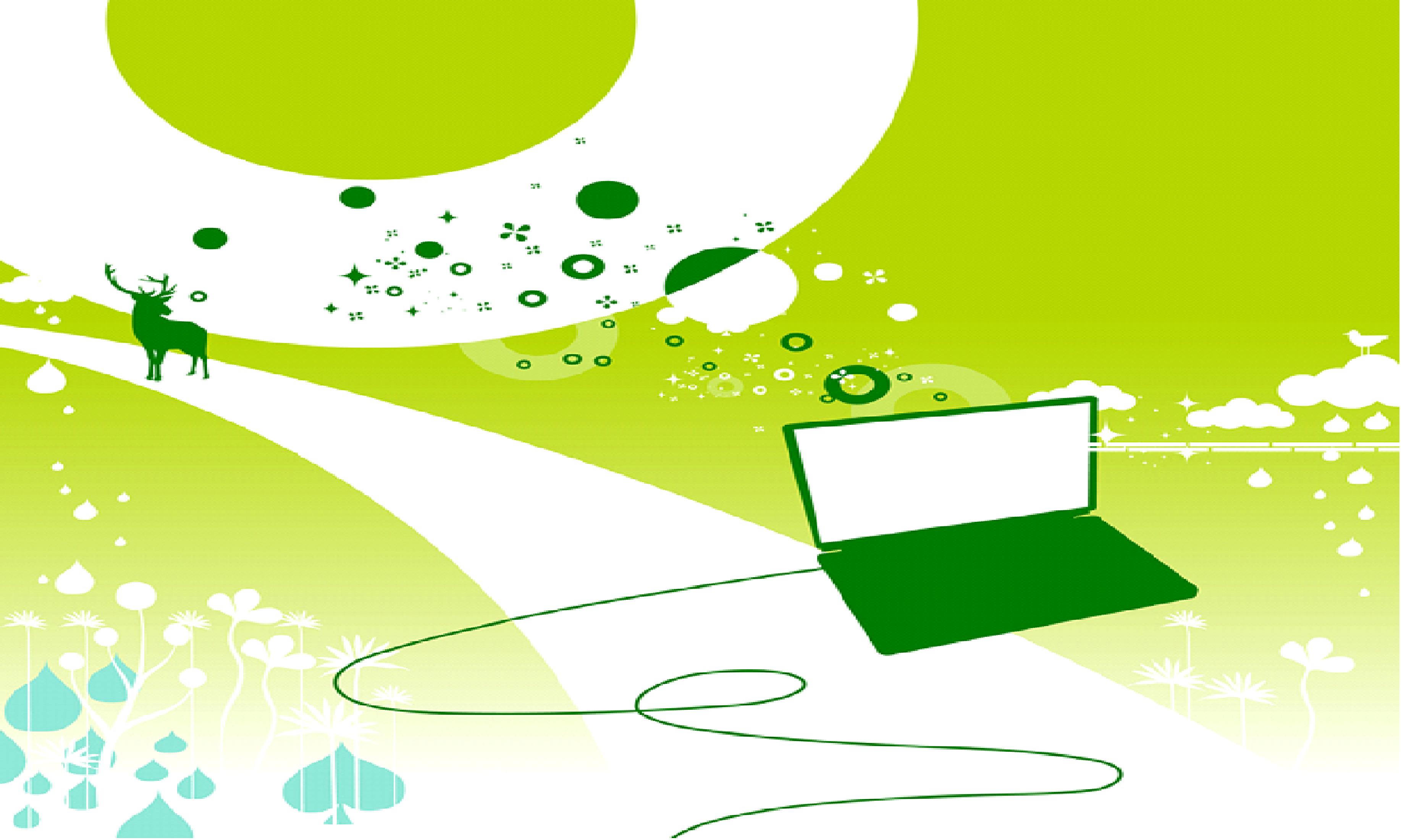 clipart of green computer