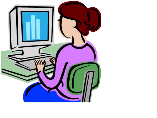 a girl on a computer
