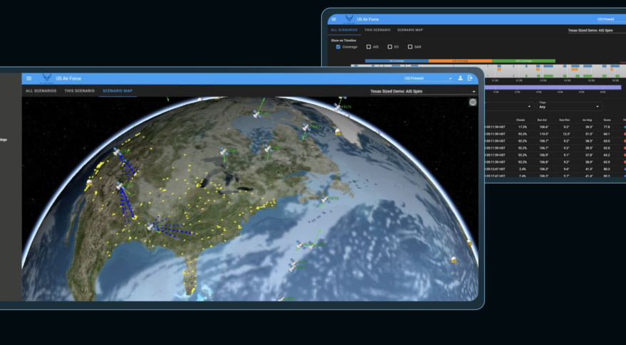 Earth overview in Cognitive Space software.