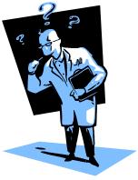 researcher thinking of possible solutions