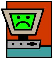 sad faced problematic computer