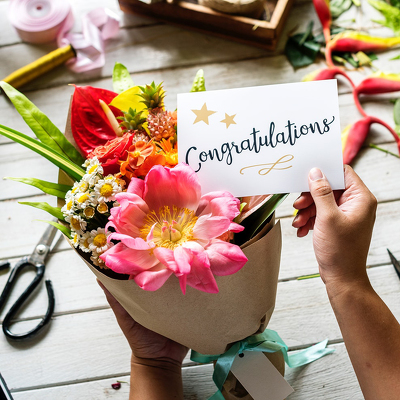 Congrats Flowers- M-DC-CONGRATS. (n.d.). [Photograph]. MARION FLOWER SHOP. https://www.marionflowershop.com/cgi-bin/marionfloweritem-dba.cgi/M-DC-CONGRATS