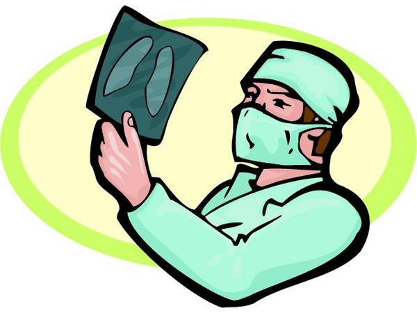 doctor checking a x-ray