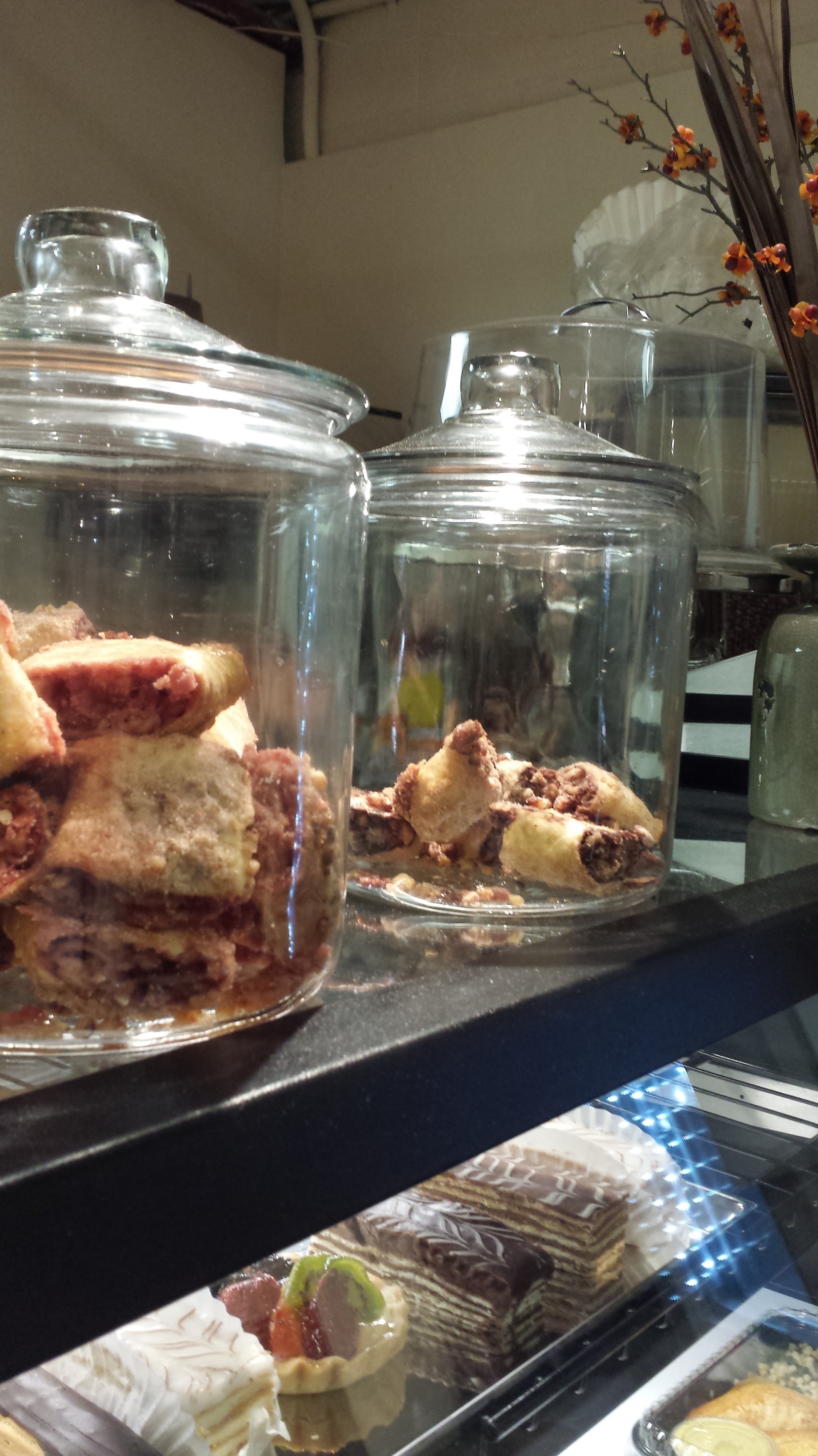 bakery items, goods, counter