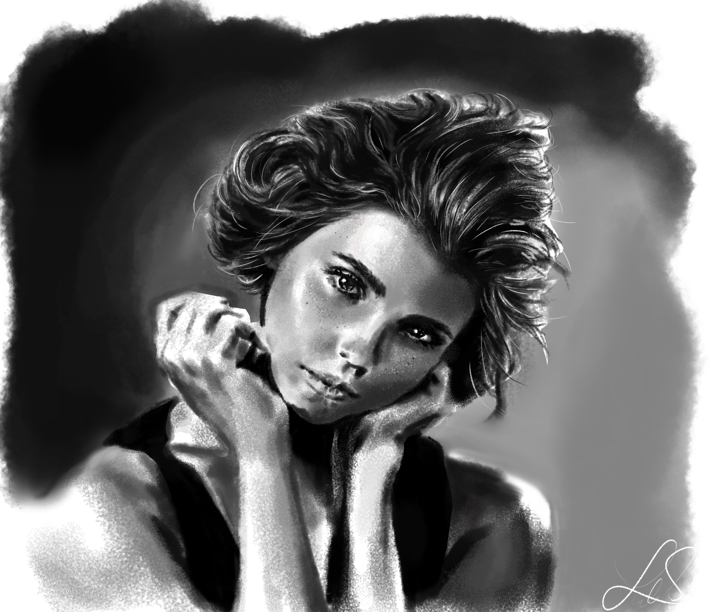 Woman, Founder, Black & White
