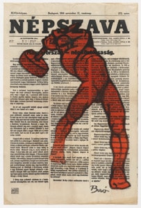 the red man on the cover of népszava