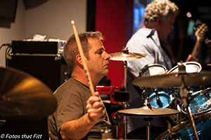Paul playing the drums