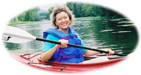 Elizabeth in kayak