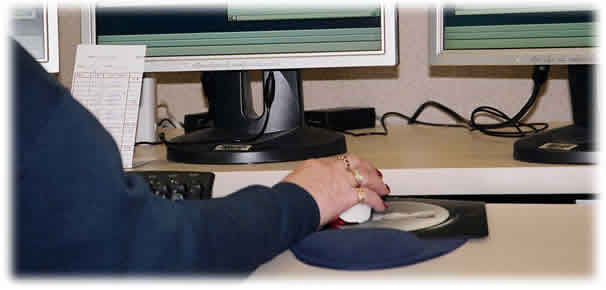 Hand of 
dispatcher