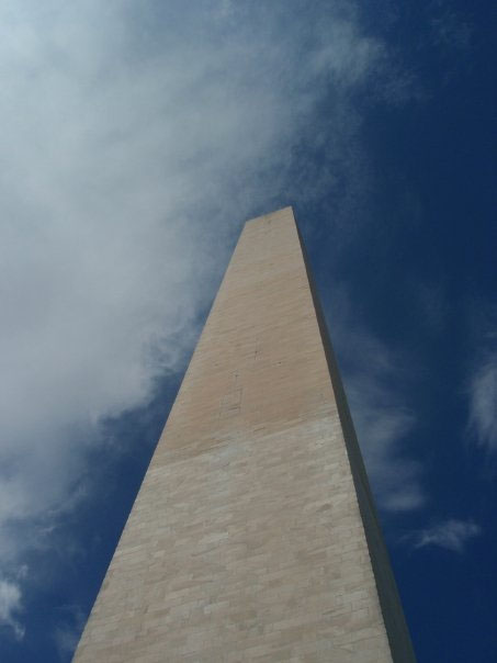 A picture from the bottom of the Washington Monument.