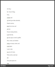 His Place, poem written by Nicole K.