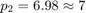 $p_2=6.98\approx7$