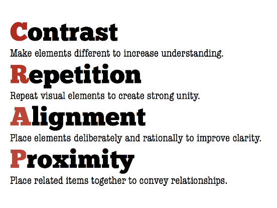 CRAP Principles CRAP principles diagram
