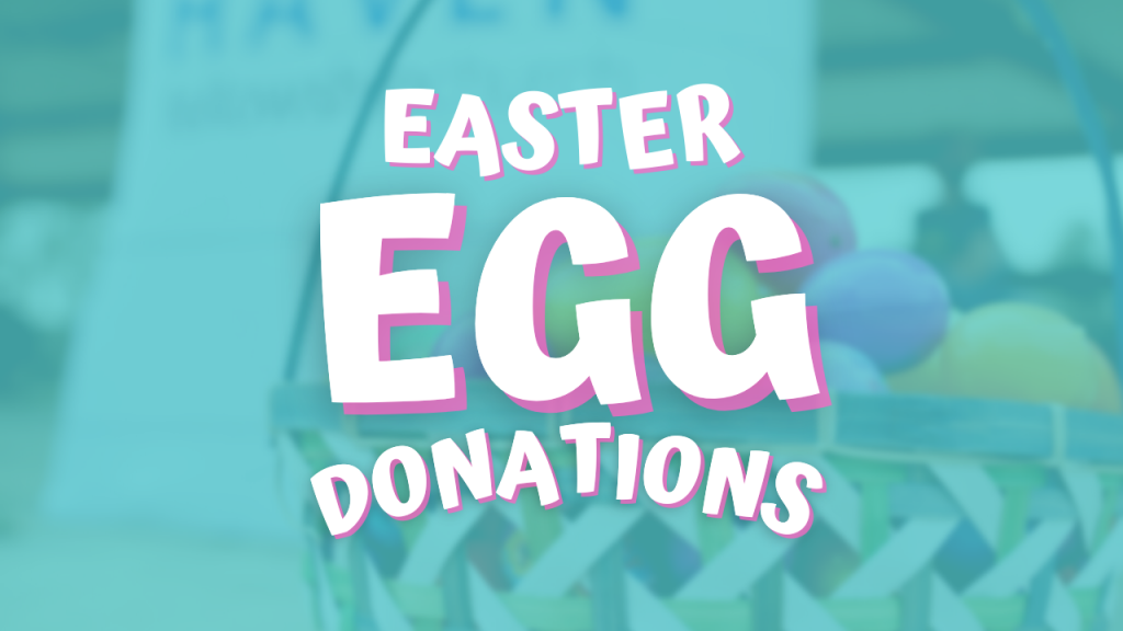 An image stating 'Easter Egg Donation' to show the people who would like to donate, the time interval of when they can donate.