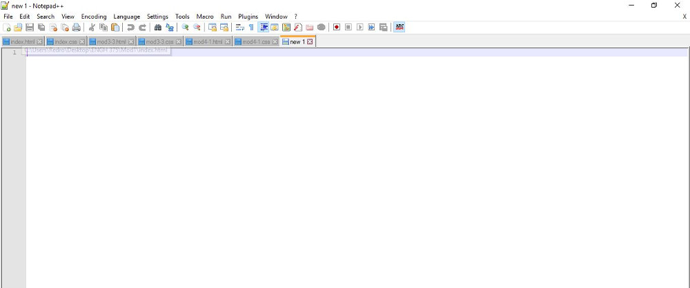 Blank Notepad ++