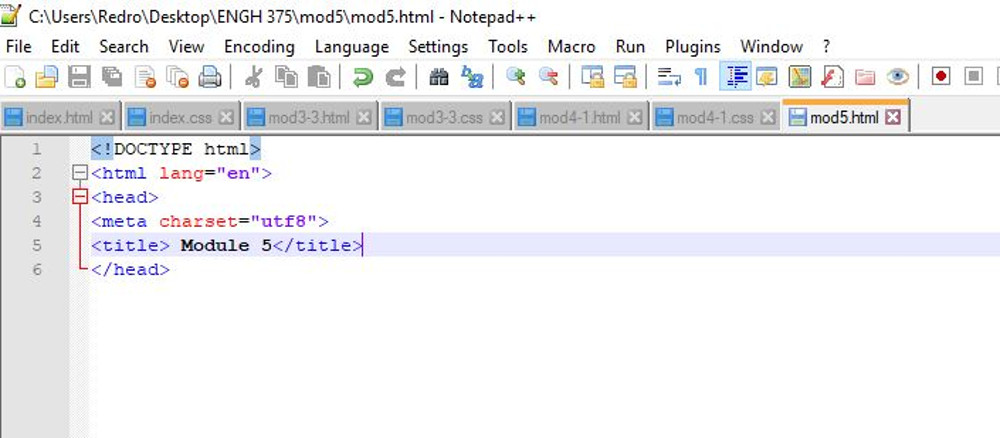 HTML header