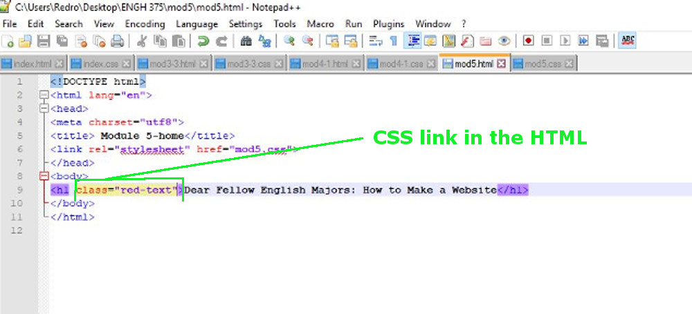 CSS Link in Html