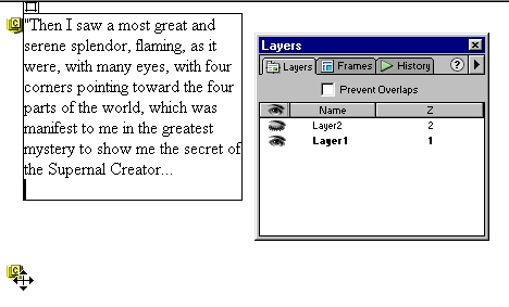 Layer "open" and "closed" symbols