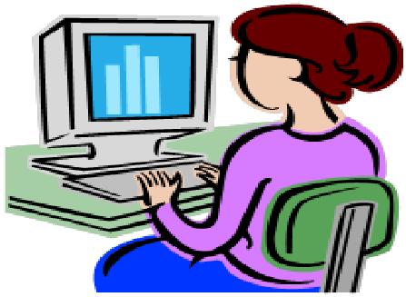 A girl using a computer