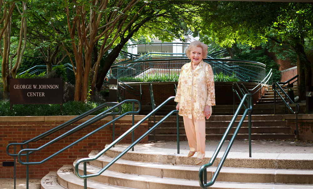 Betty White on JC Stairs